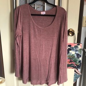 LulaRoe Mauve Lynnae Large